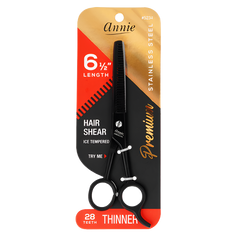 Annie Premium Thinning Hair Shears 6.5 Inch Black 7.5”
