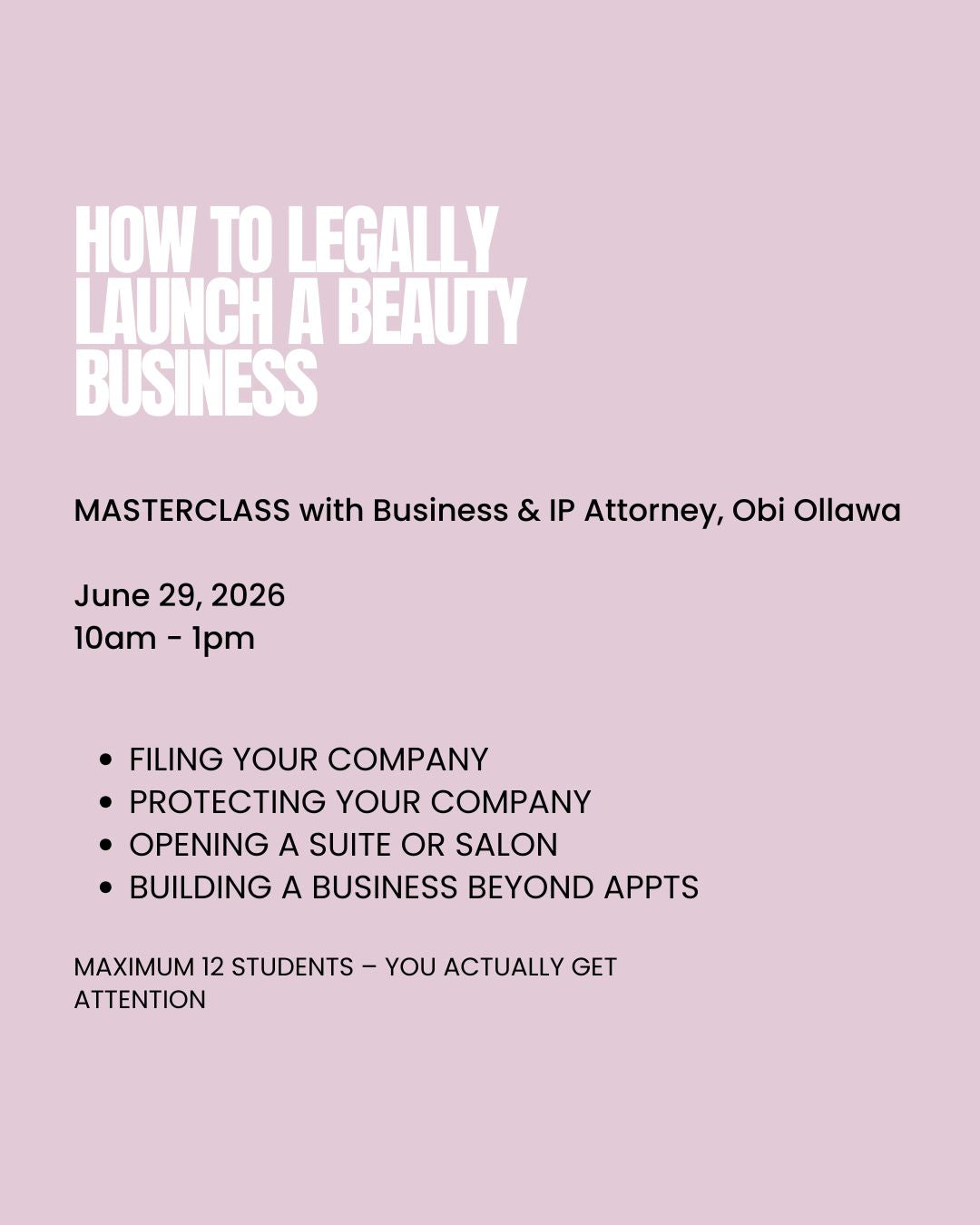 Master The Business of Beauty
