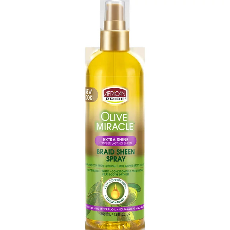 African Pride Olive Miracle Braid Sheen 12oz