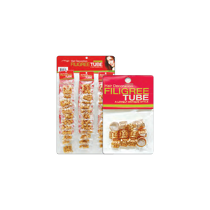 Filigree Tube Hair Decor - Gold 10mm