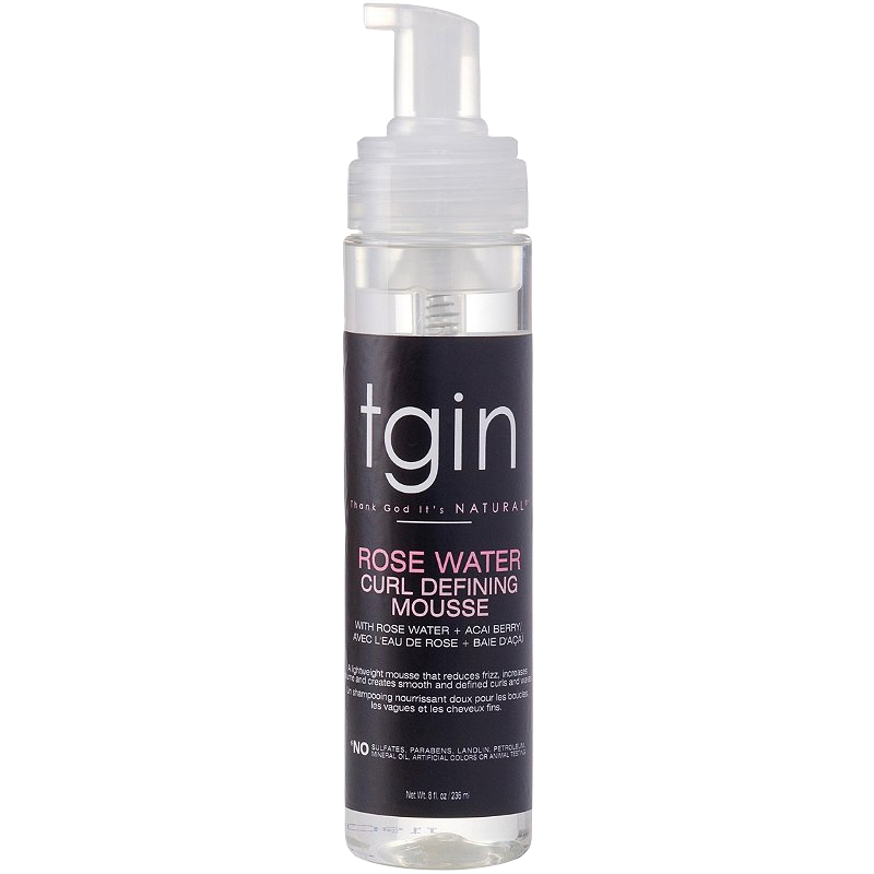 TGIN Rose Water Curl Defining Mousse 8oz