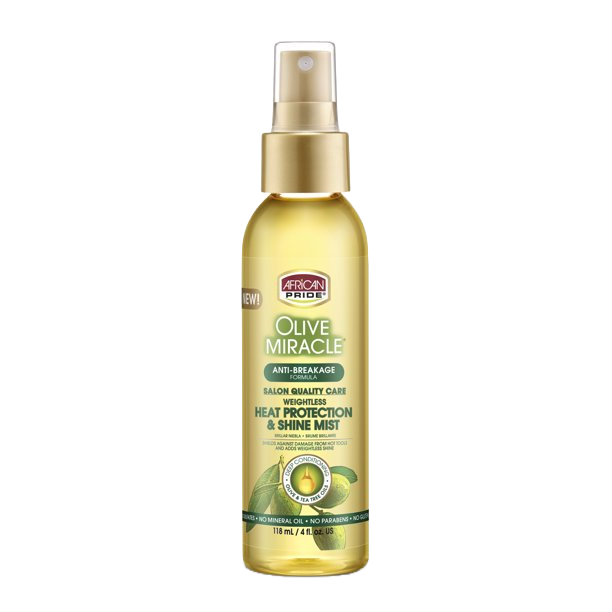 African Pride Olive Miracle Heat Protection & Shine Mist 4oz