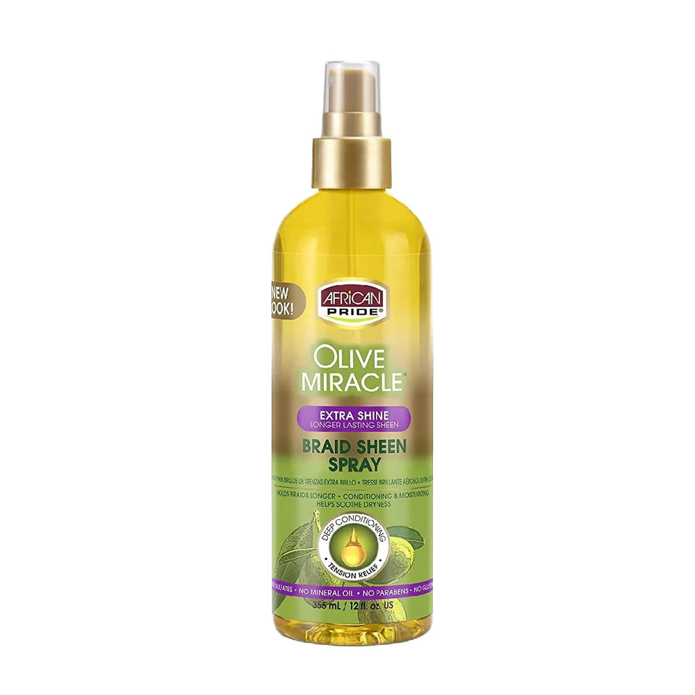 African Pride Olive Miracle Braid Spray [Extra Sheen] 12oz