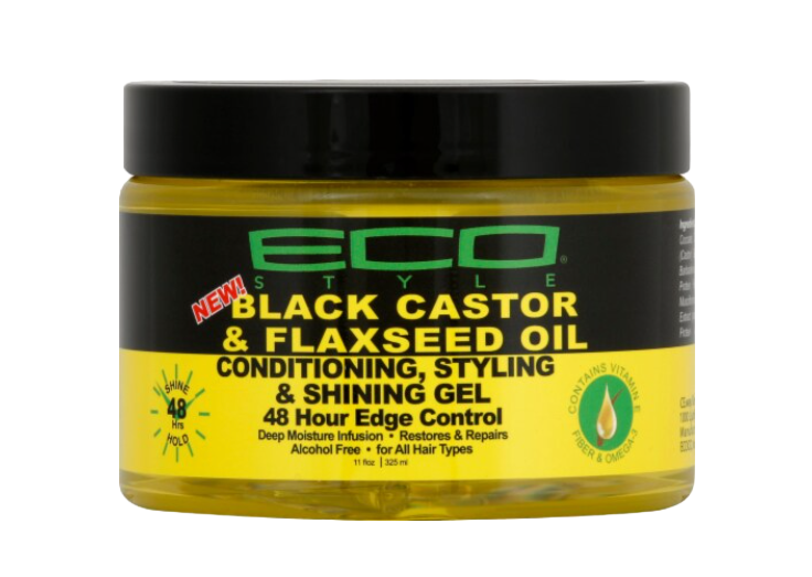 Eco Style Black Castor & Flaxseed Conditioning Gel [48 Hour Edge Control]