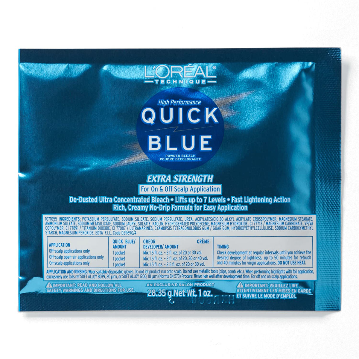 Loreal Quick Blue Powder Blue Extra Strength Packette 1oz