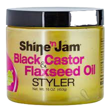 Shine n' Jam Black Castor & Flaxseed Oil Styler 16oz